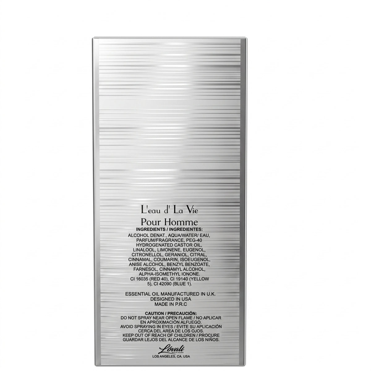 Lovali L'eau d'La Vie Pour Homme