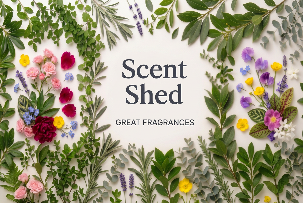Scent Shed banner with GREAT FRAGRANCES
